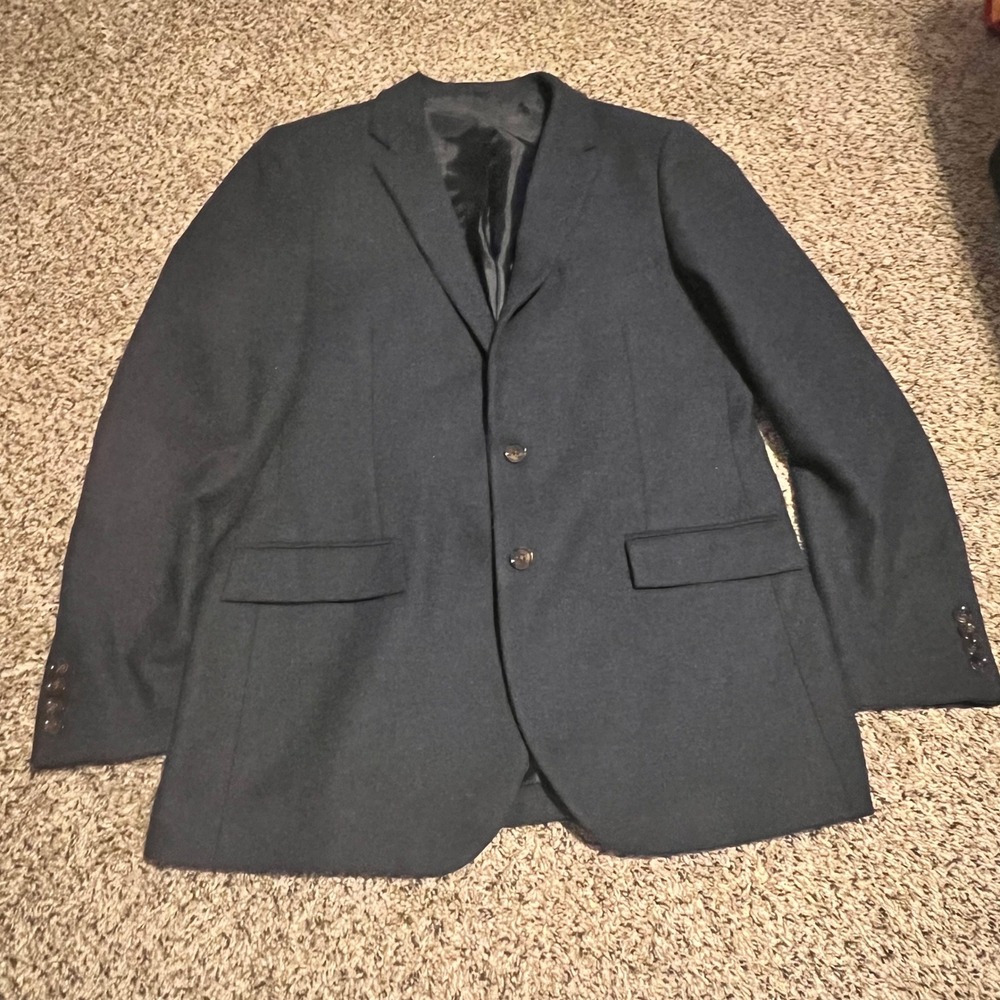 J. Crew Thompson Blazer Two Button Sport Coat Black Mens 42L‎